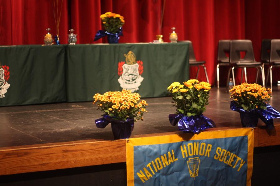 National Honor Society inducts 99 new members.