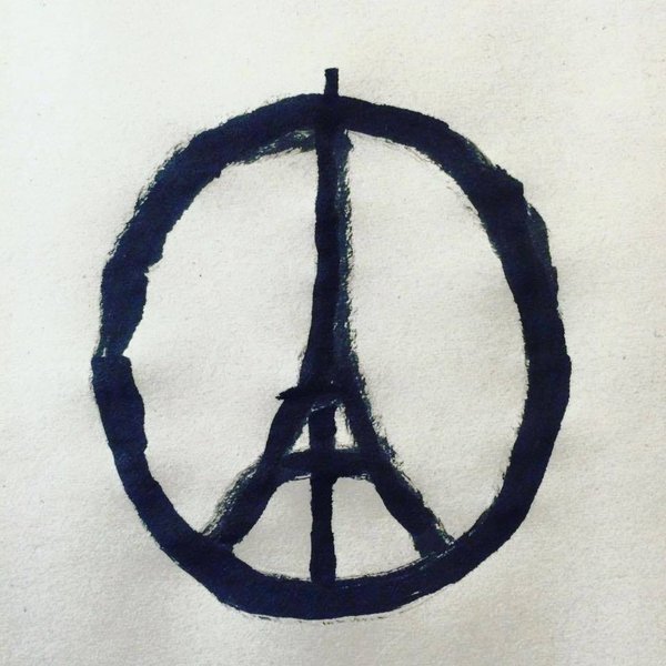 This piece was titled, Peace For Paris and created by French artist Jean Juillen