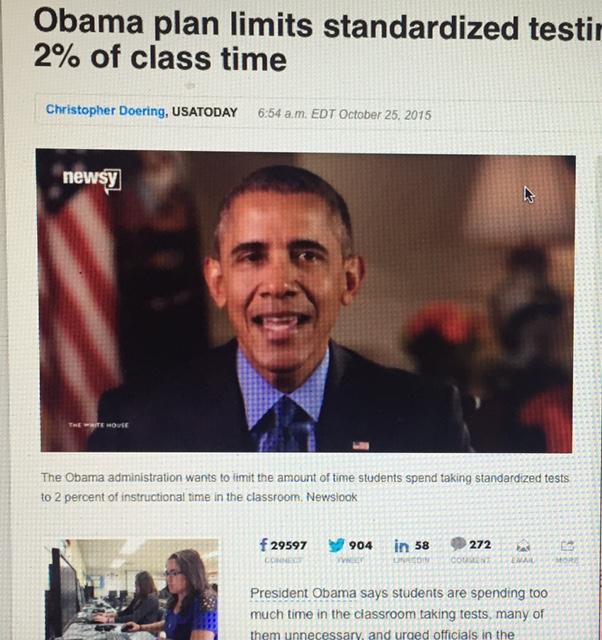 President Obamas New Testing Plan