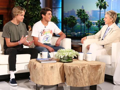 Daniel and Josh on the Ellen show