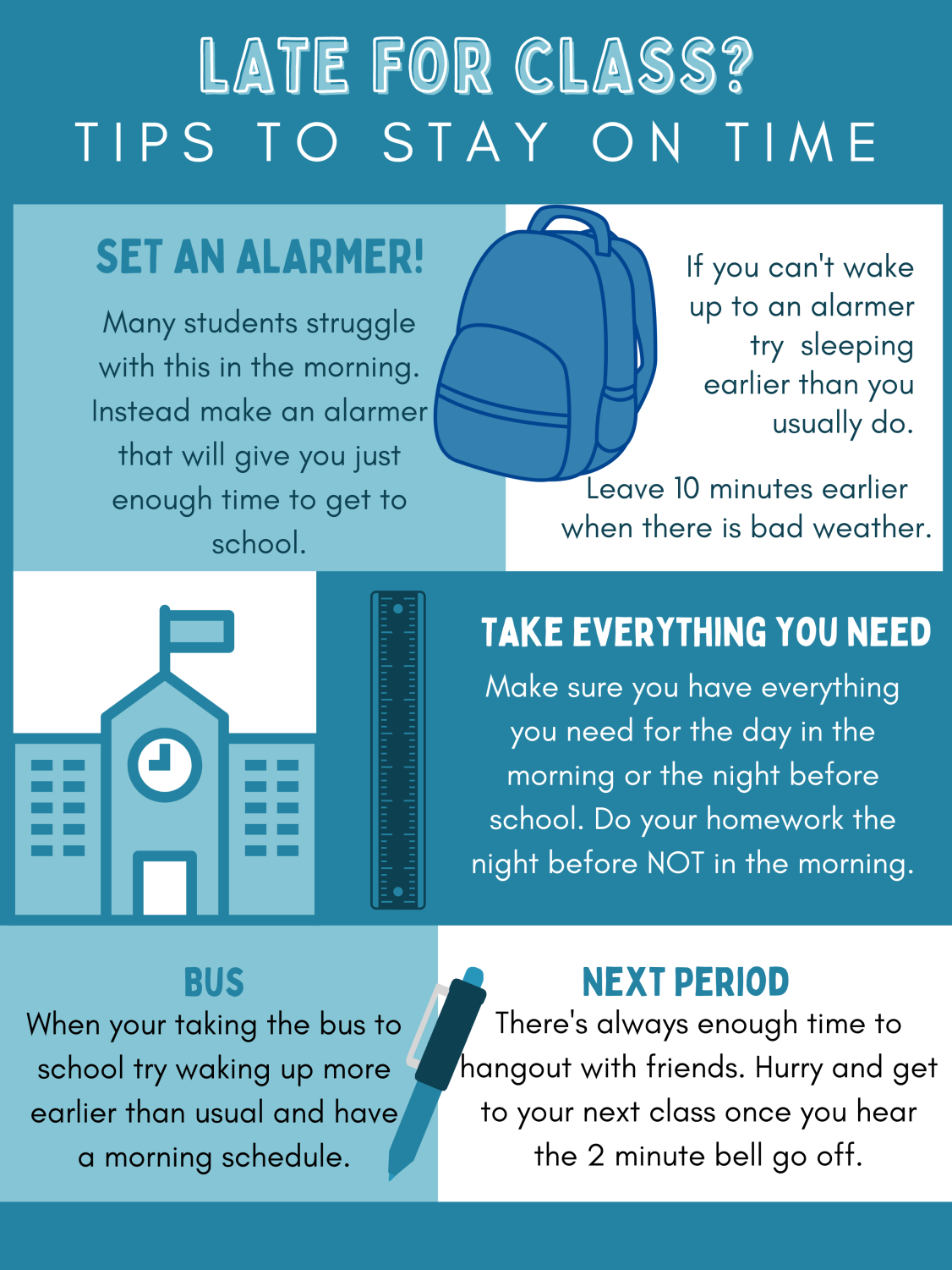Tips+to+Stay+on+Time+for+School