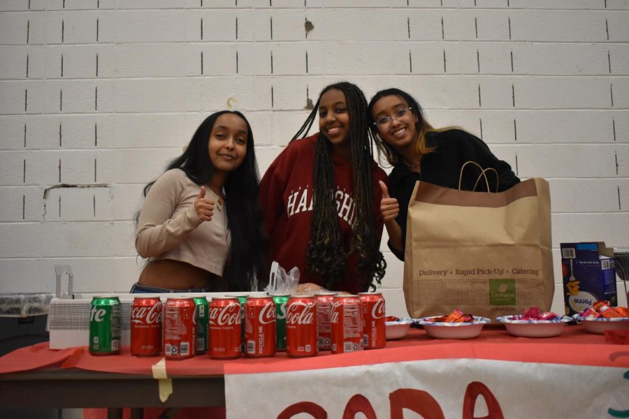 Bisrat Demelash and other students partnered with Panera to create a fun soda-chugging game.